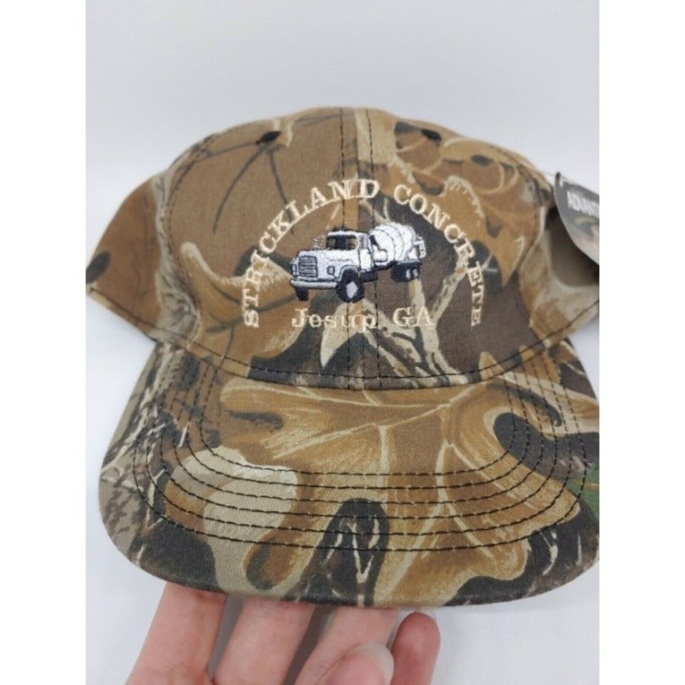 Jesus Georgia Strickland Concrete Co. Hat/Cap Team Camo Hunting Snapback new tag